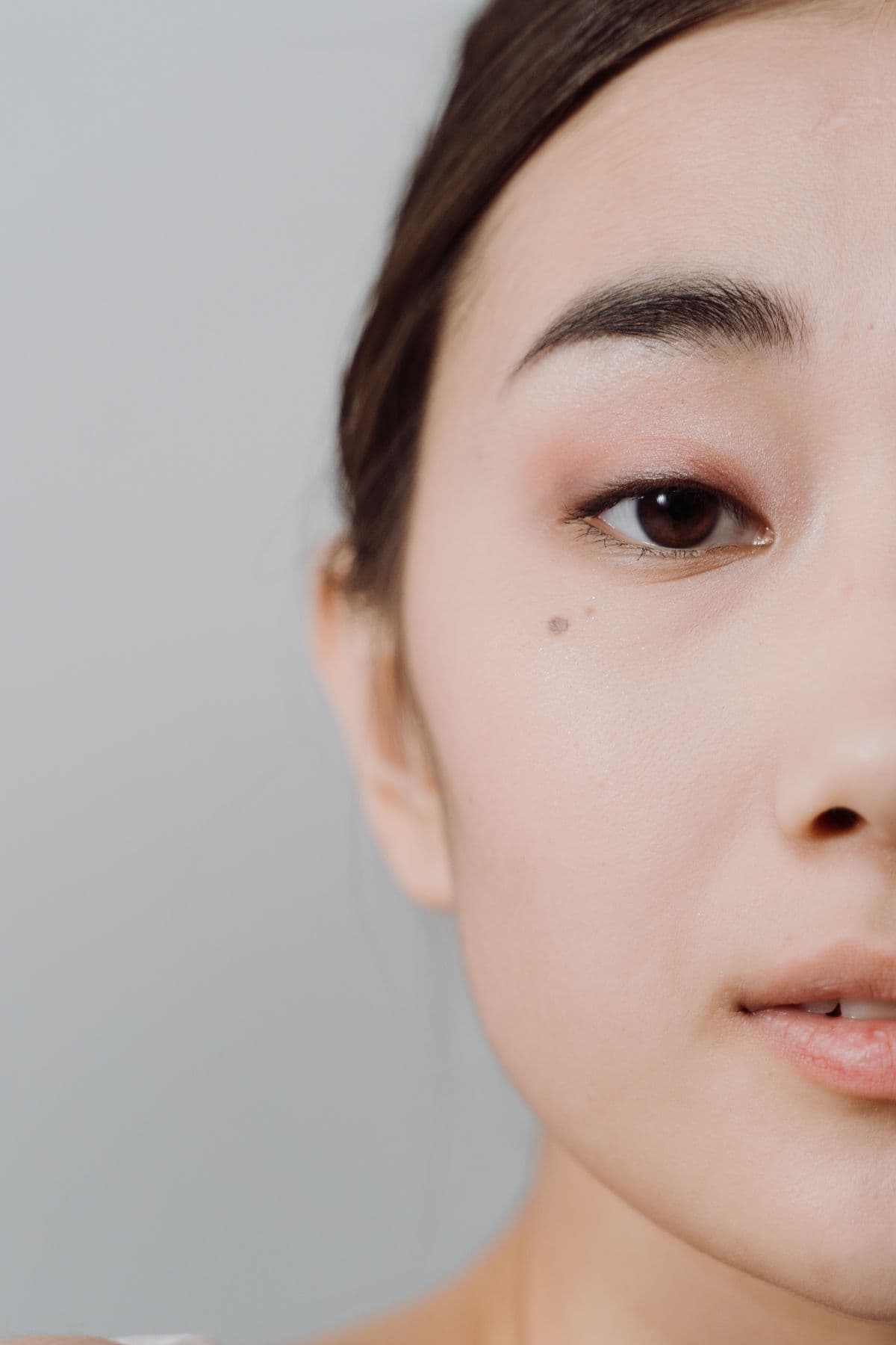 A woman with fresh, healthy, natural skin