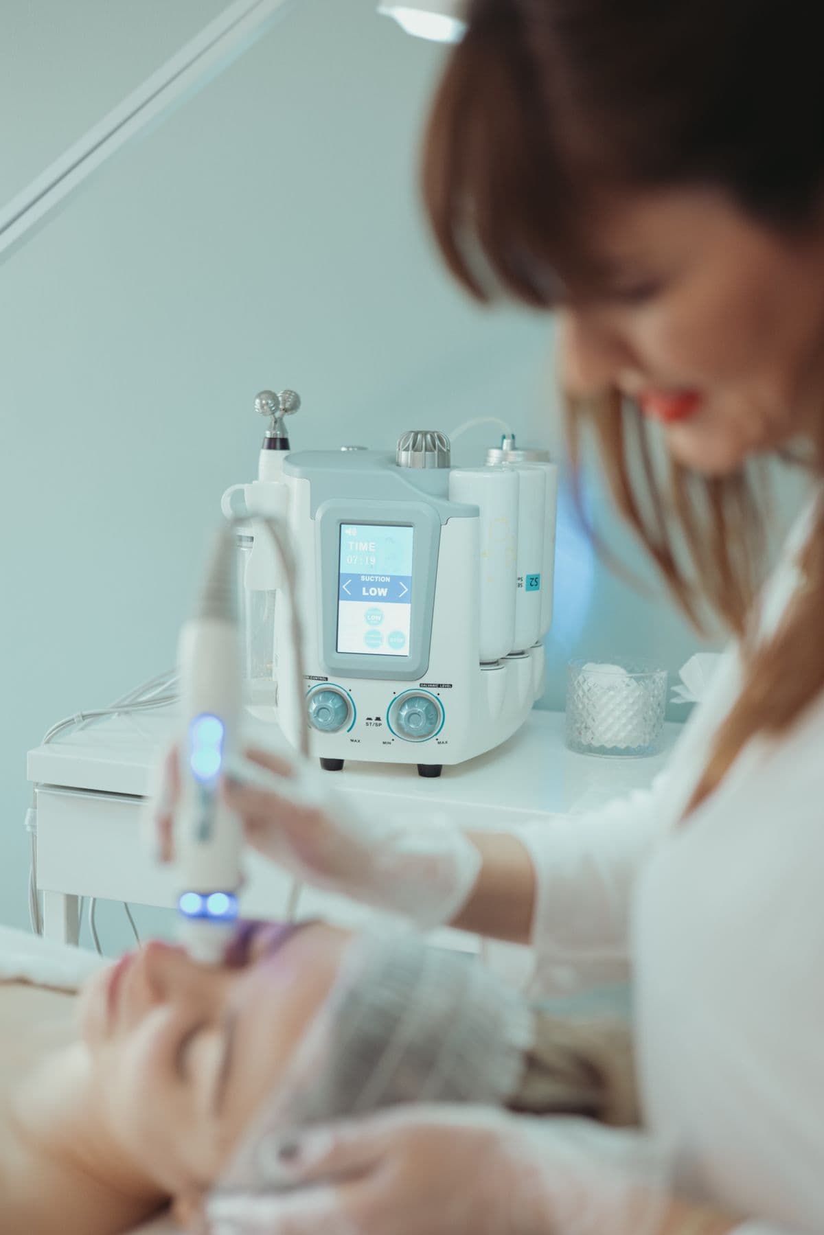 A relaxing HydraFacial treatment in progress